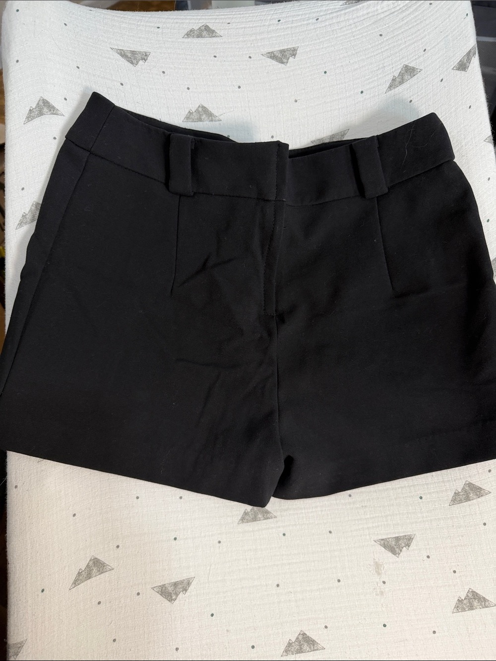 H&M Black High-Waist Tailored Shorts